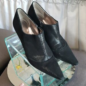 Calvin Klein Shimmering Black Heeled Boots